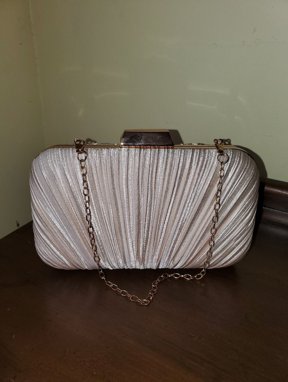 Elegant Pleated Evening Clutch EUC